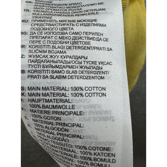 Adidas Embordered Logo Short Sleeve Shirt Yellow - Picture 4 of 6